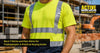 Tradesperson wearing a hi vis polo shirt on a construction site in summer