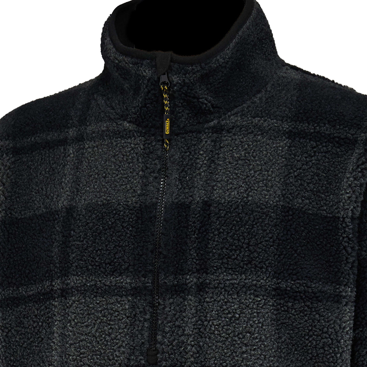 DeWalt 1/4 Zip Check Printed Sherpa Fleece-Deansway