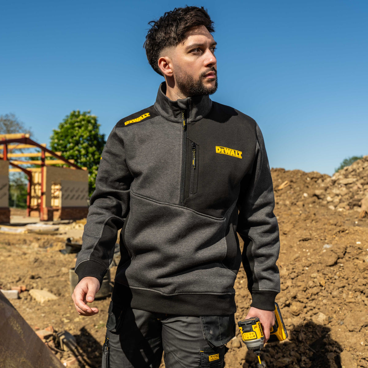 DeWalt Utility 1/4 Zip 300 gsm-Redland