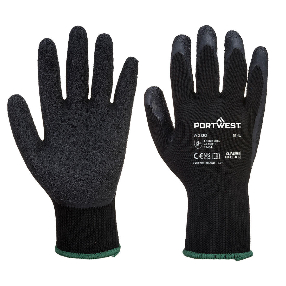 Portwest Builders Grip 10 Gloves-A100 sold in packs 12 pairs