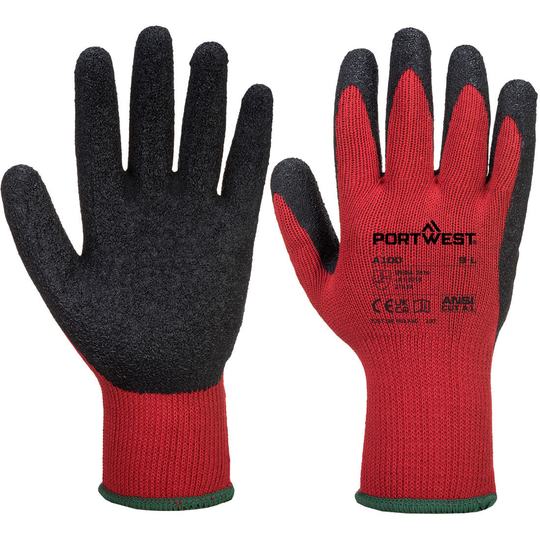 Portwest Builders Grip 10 Gloves-A100 sold in packs 12 pairs