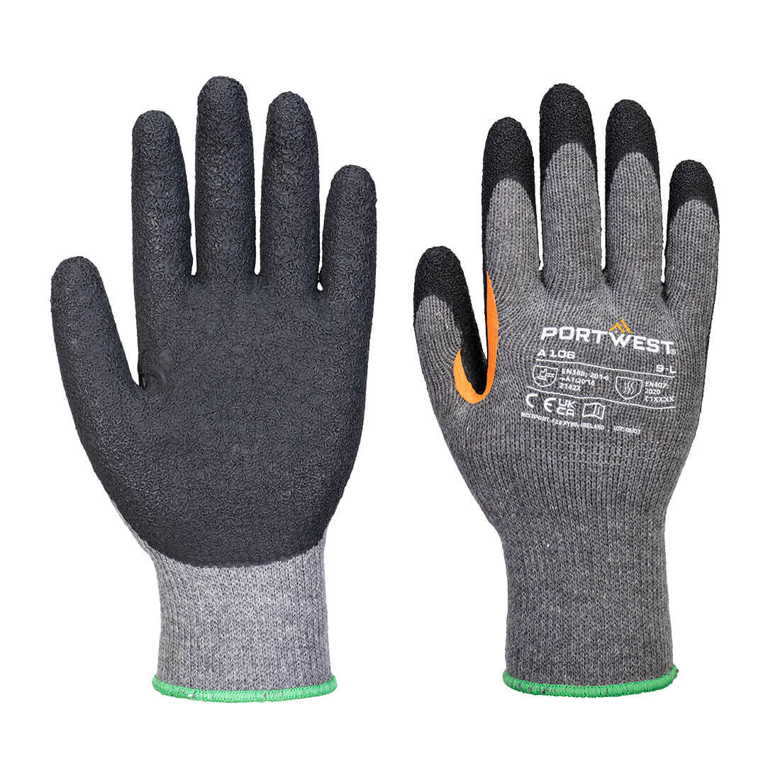 Portwest Grip 10 Latex Reinforced Thumb handling gloves (Pk12)-A106