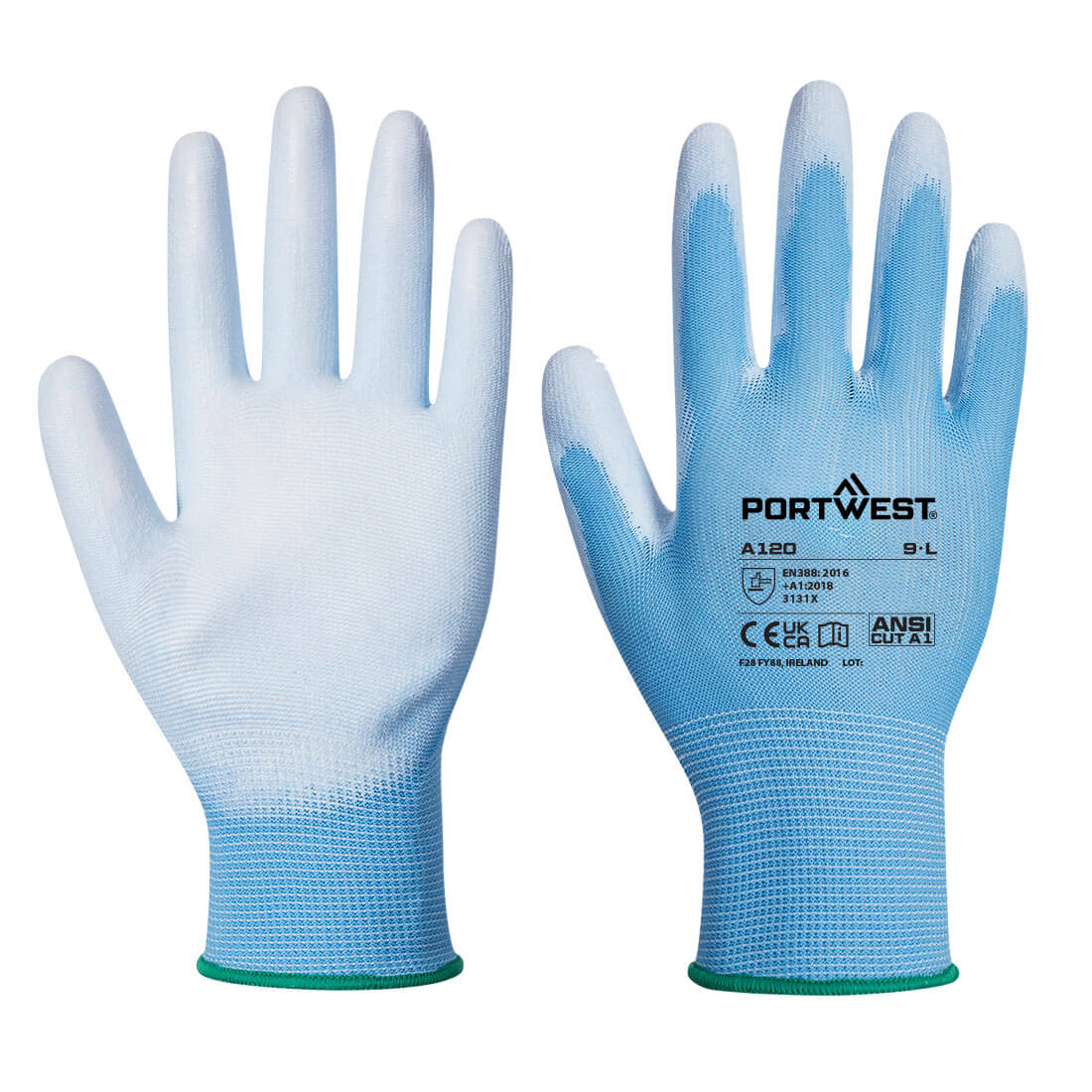 Portwest Grip 13 PU Palm Glove Handling Gloves-A120 (12pr Pack)