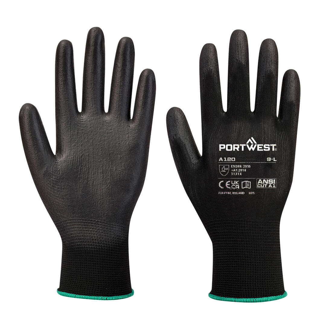 Portwest Grip 13 PU Palm Glove Handling Gloves-A120 (12pr Pack)