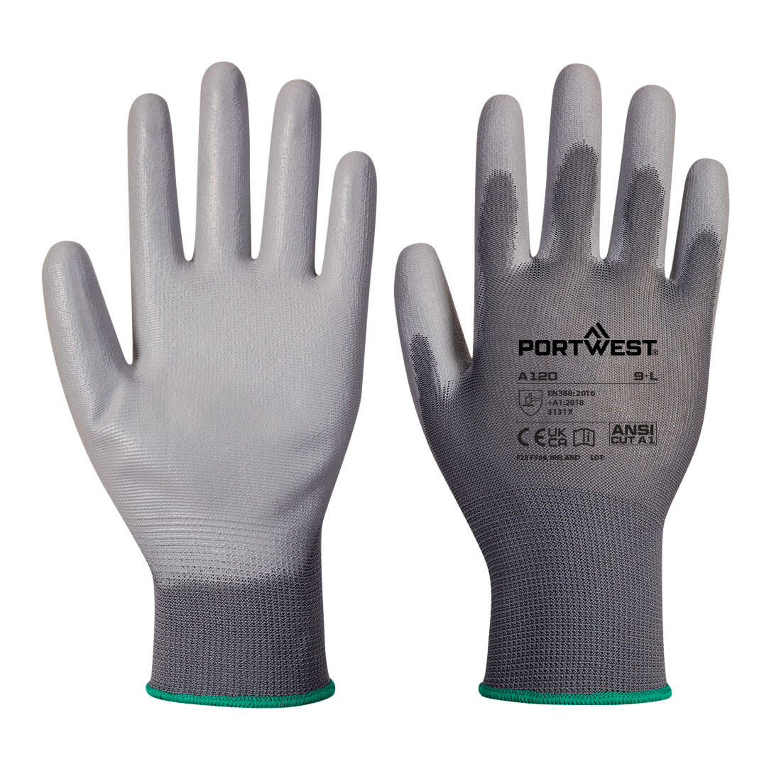 Portwest Grip 13 PU Palm Glove Handling Gloves-A120 (12pr Pack)