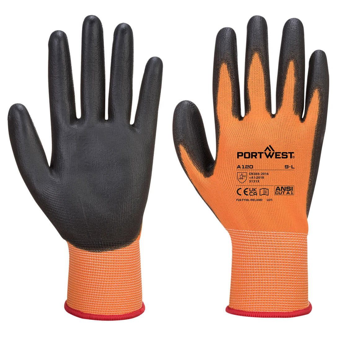 Portwest Grip 13 PU Palm Glove Handling Gloves-A120 (12pr Pack)