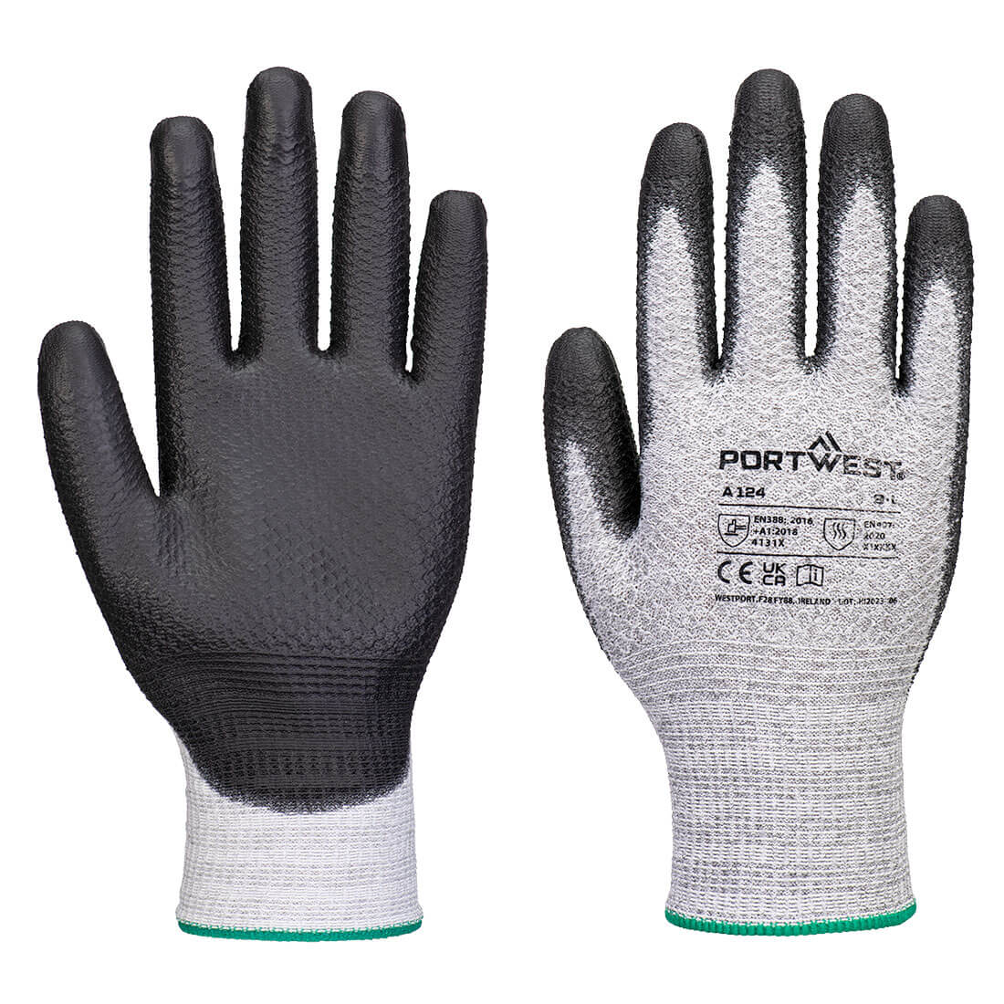Portwest Grip 13 PU Diamond Knit Work Handling Gloves (Pk12)-A124