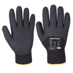 Portwest Cold 15 Nitrile Sandy 3/4 Dipped Winter Handling Gloves-A146