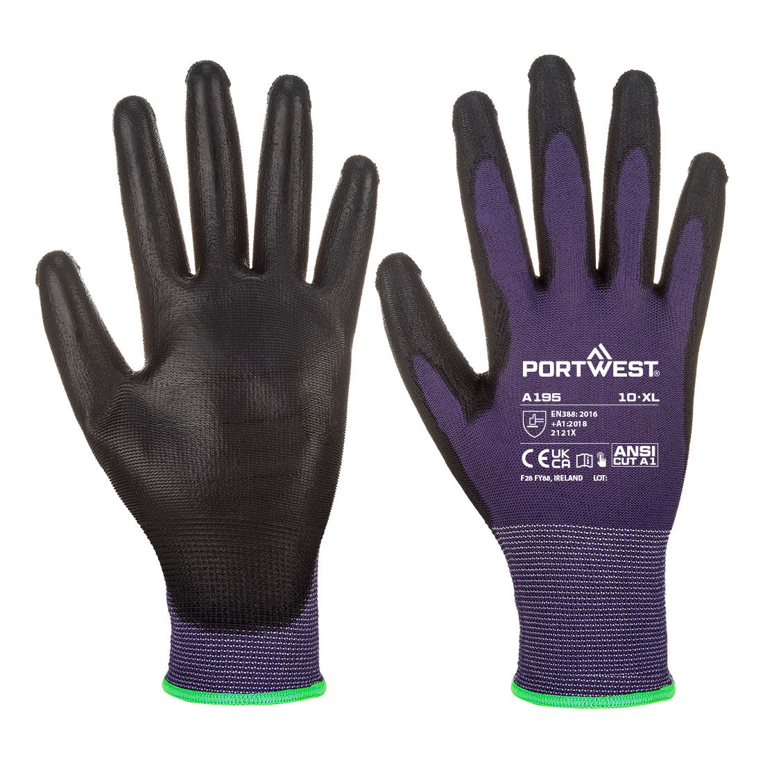 Portwest Grip 13 PU Touchscreen Glove Assembly Precision work glove -A195 (12prs)
