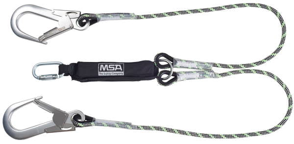MSA 1.8M KERNMANTEL TWIN LEG ENERGY ABSORBING LANYARD-MSA10185