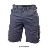 Steel Grey ATS Cargo Shorts with Cordura Utility Pockets Workwear Shorts & Pirate Trousers Apache Active-Workwear
