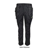 Stretch Slim Fit Holster Pocket Work Trousers in Black - Sudbury Collection