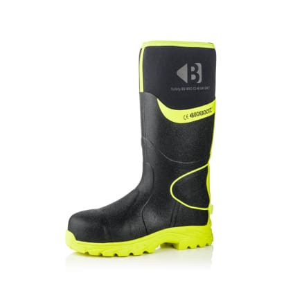Bbz8000 buckbootz s5 360° high visibility neoprene/rubber safety wellington boot with ankle protection - ultimate