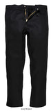Black Biz Weld Flame Retardant Welding Work trousers Portwest BZ30 Fire Retardant Active-Workwear Designed to give maximum protection and comfort to the wearer, the Bizweld Trousers will keep you safe. The garment has twin stitched seams for extra strength and side pockets with a conveniently placed rule pocket for quick and easy accessibility.