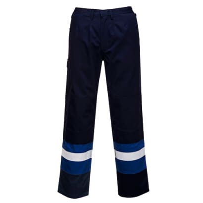 Bizflame flame retardent plus trousers with high vis - fr56 hi vis trousers active-workwear