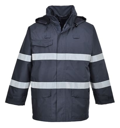 Bizflame flame retardent breathable waterproof high viz rain jacket - s770