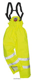 yellow Bizflame Rain Unlined Hi-Vis Antistatic Flame Retardent Bib Trouser RIS 3279-s780 Fire Retardant Active-Workwear  Breathable and waterproof this superb flame resistant and antistatic garment provides everything you need. The fully elasticated waistband and back waist buggy maximise comfort the braces are fit