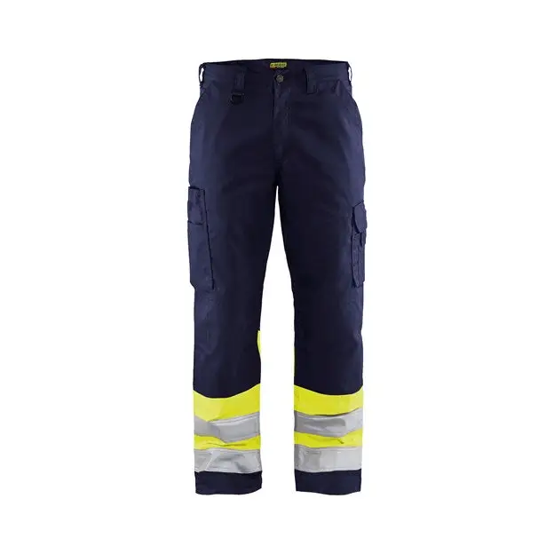 Blaklader 1564 high visibility work trousers with knee pads - class 1 vis