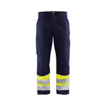 Blaklader 1564 high visibility work trousers with knee pads - class 1 vis