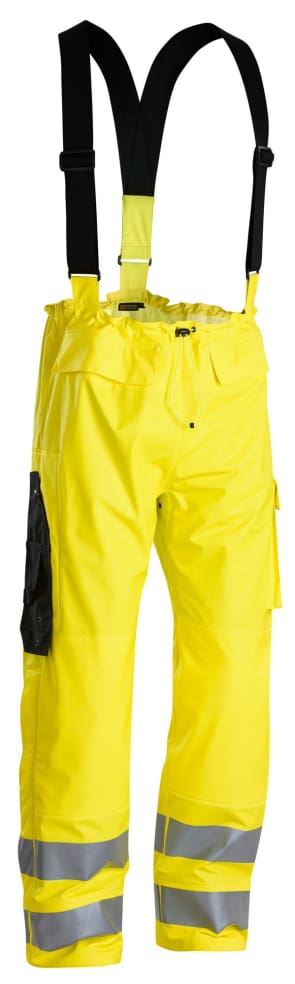 Blaklader flame retardant multinorm anti-static high visibility waterproof work trousers with braces - 1303