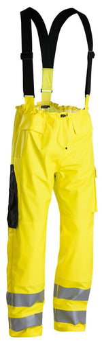 Blaklader flame retardant multinorm anti-static high visibility waterproof work trousers with braces - 1303