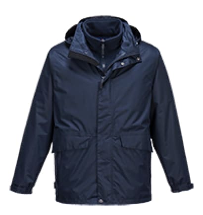 Breathable waterproof argo classic 3 in1 detachable fleece line work jacket portwest s507