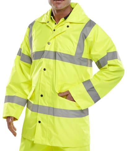 Bseen lightweight hi vis waterproof jacket en471 beeswift tj8