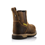 Buckboot dealer boot: waterproof safety boot with goodyear welted construction