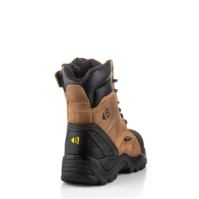 Buckler boots bsh008 buckshot s3 hro src wru dark brown high leg safety zip lace boot
