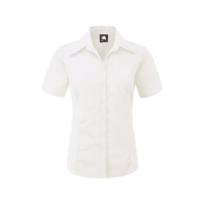 Classic oxford short sleeve blouse - style 5550