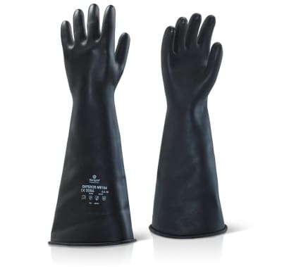 Ansell industrial latex mid weight rubber gloves 17’ -ilmw17