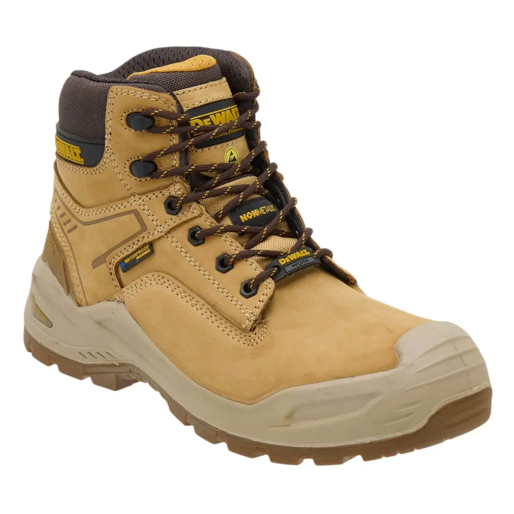 Dewalt waterproof safety boot steelforge wheat