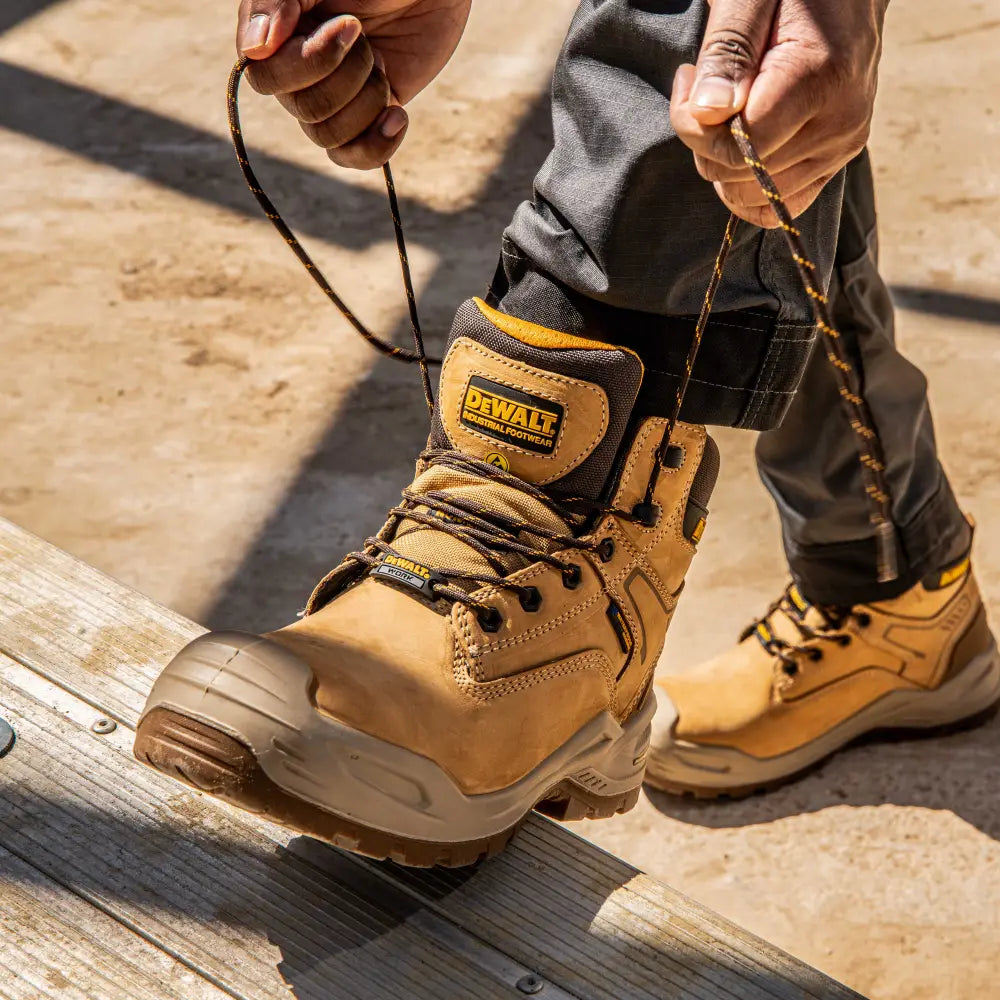Dewalt waterproof safety boot steelforge wheat