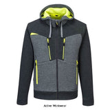 Grey DX4 Full Zipped Stretchy Hoody Hooded top Portwest DX472  The Portwest DX4 Zipped Hoodie is part of the all new innovative DX4 range of dynamic 4 way stretch workwear garments and is innovative and technical with a two-faced fabric that provides lightweight warmth. Two zipped chest and side entry pockets offer plenty of secure storage space. 