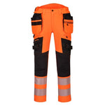 Dx4 hi vis removable holster pocket flex stetch work trousers-dx442