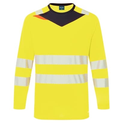 Dx4 long sleeve hi-vis tee shirt - dx416 portwest