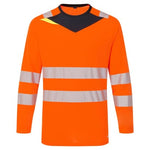 Dx4 long sleeve hi-vis tee shirt - dx416 portwest