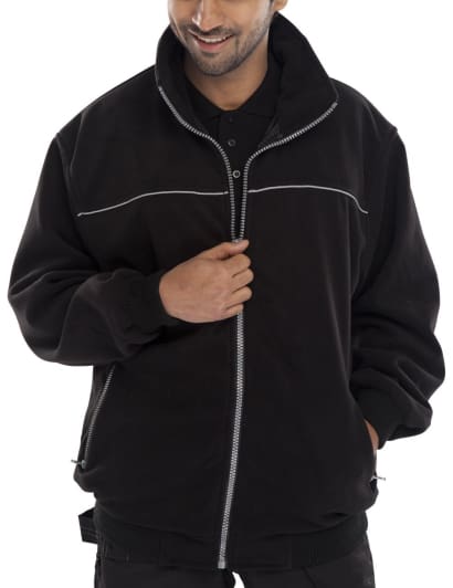 Endeavour lined heavyweight micro fleece jacket 360gsm - en beeswift workwear
