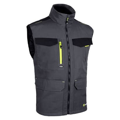 Flex workwear gilet / bodywarmer two-tone grey / black-sfbw