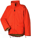 Helly Hansen Waterproof HH Workwear Voss Jacket- 70180 Workwear Jackets & Fleeces Active-Workwear The Helly Hansen classic rain jacket for men. This iconic Voss raincoat has seen global success built on its heritage from protecting fishermen in the coldest of seas in all kinds of weather. Totally windproof and waterproof PU fabric with Helox+ technology provides full weather protection. The lightweight stretch PU Helox+ material adds 