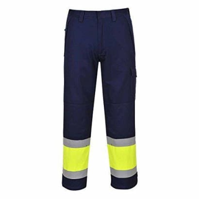Hi-vis modaflame inherent flame retardant arc trousers fras - mv26 hi vis trousers active-workwear