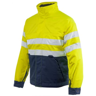 High visibility projob insulated work jacket with collar zip class 3 - 646407