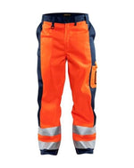 High visibility work trousers by blaklader with multiple pockets (polycotton) - style 1583