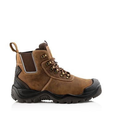 Hyb2br buckbootz buckshot s3 brown waterproof hybridz safety lace/dealer boot - advanced workwear footwear