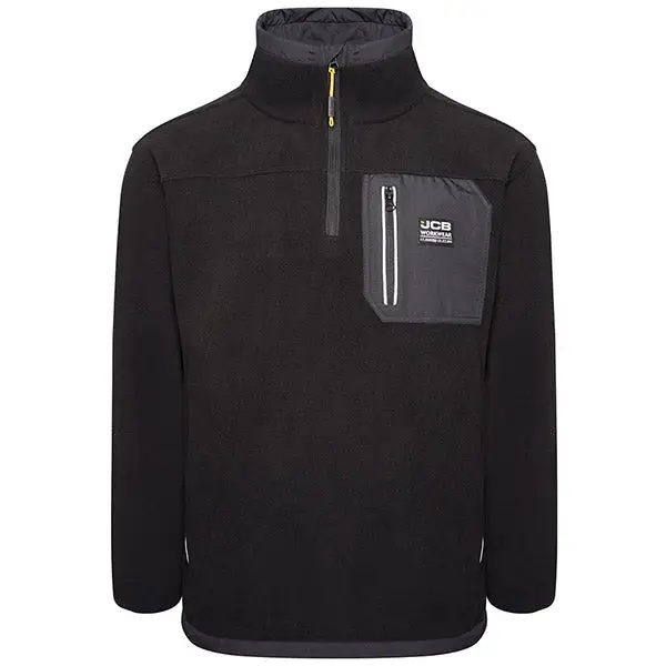 Jcb workwear trade heavyweight 1/4 zip technical fleece jacket