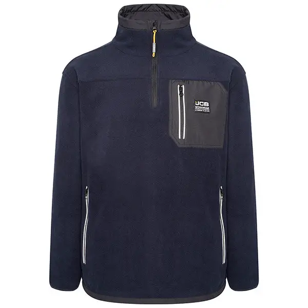 Jcb workwear trade heavyweight 1/4 zip technical fleece jacket