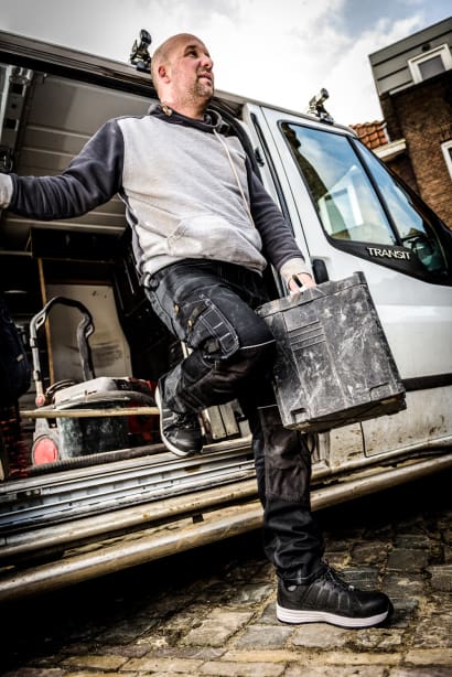 Kez buckbootz tradez s1 p hro src black safety lace trainer - future footwear fusion