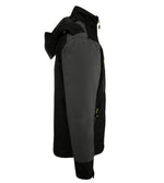 Pembroke flex padded waterproof stretch rain jacket black/grey-sfprjblgy