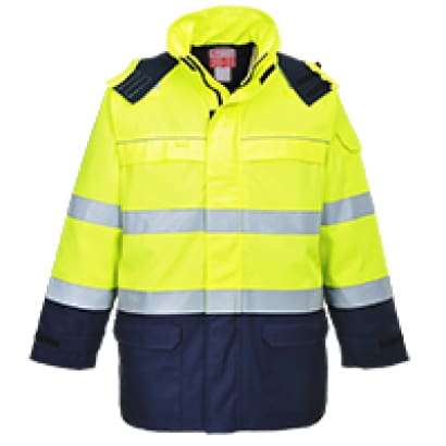 Portwest bizflame multi arc hi viz anti static waterproof fras jacket - fr79