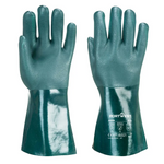 Portwest chem 350 double dipped pvc gauntlet with sandy palm